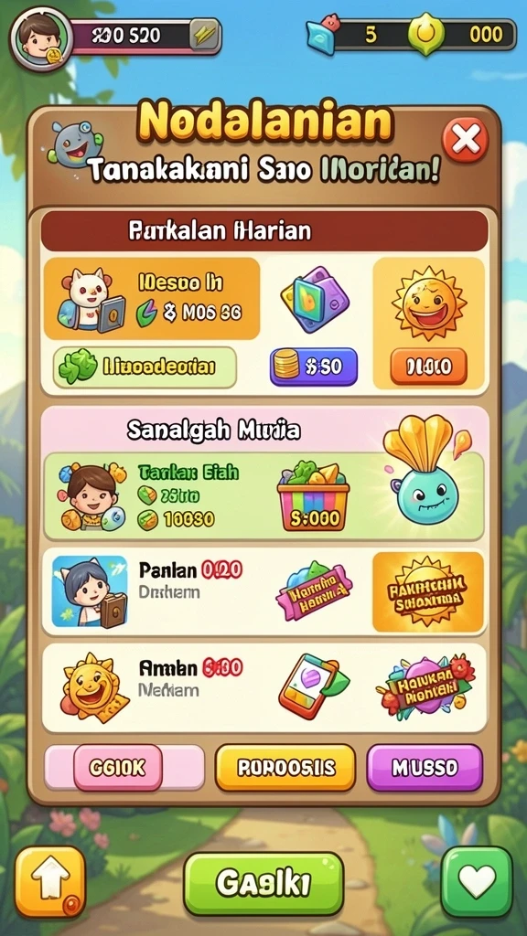 bomtoto - Antarmuka pengguna yang intuitif dan menarik.