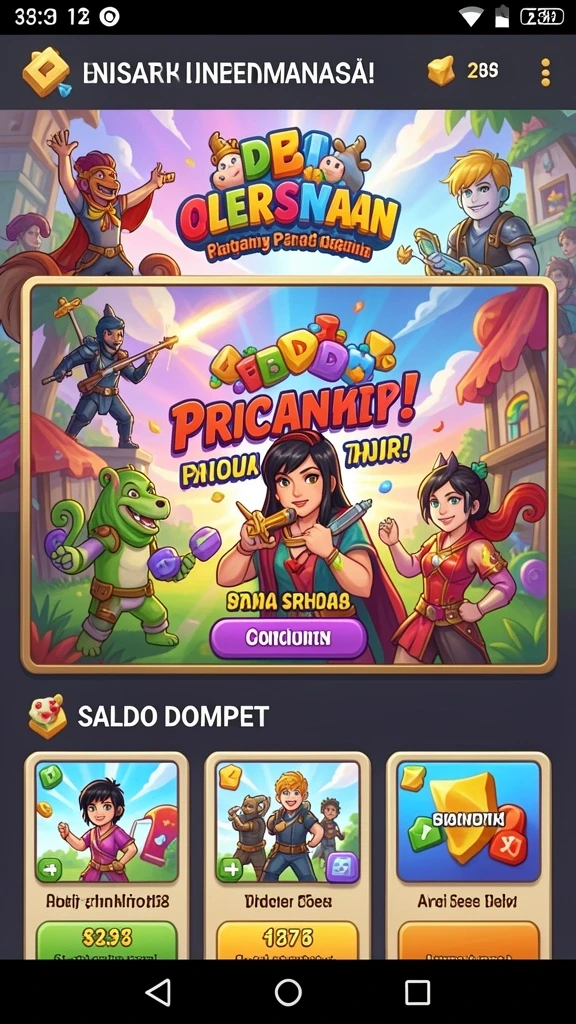 hit9 - Tampilan awal game yang menarik dan informatif.