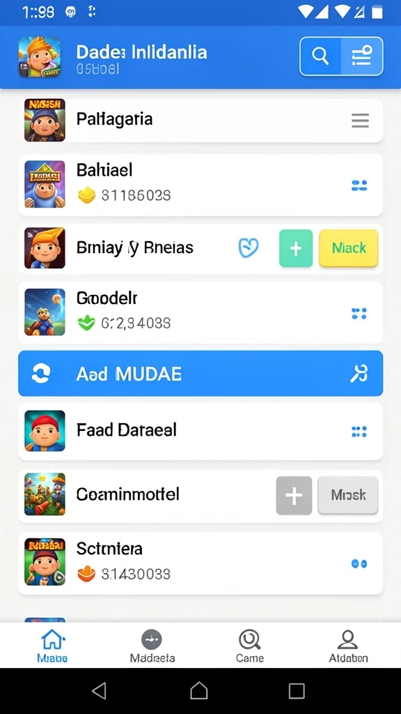 untunggo - Tampilan menu utama yang menarik dan mudah dinavigasi.